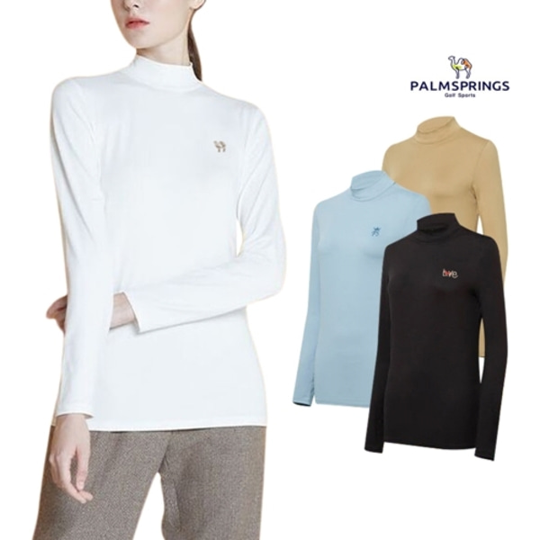 럭스골프 PA20TSFWTS 팜스프링스 여성 하프넥 약기모 골프 이너웨어셔츠
