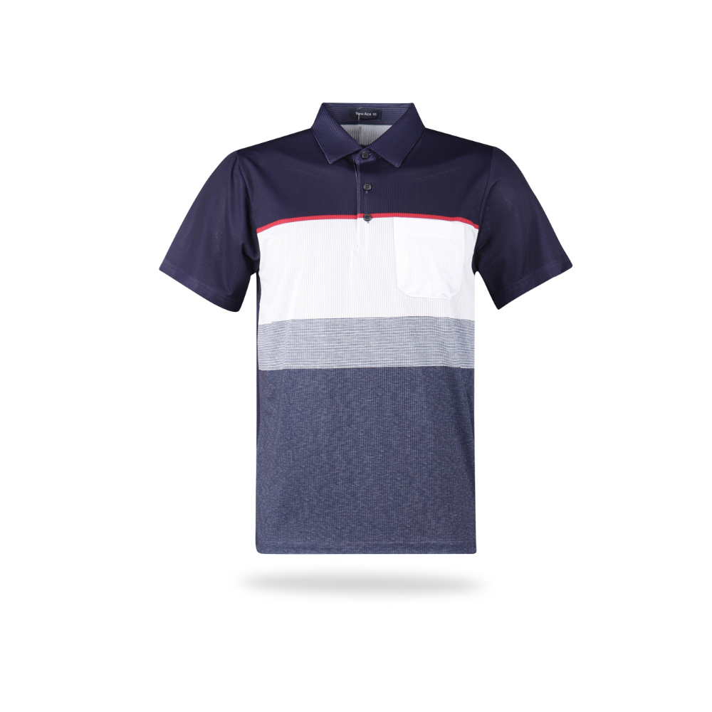 골피아 AE4M401 남성 클래식 컬러 블럭 반팔 골프셔츠